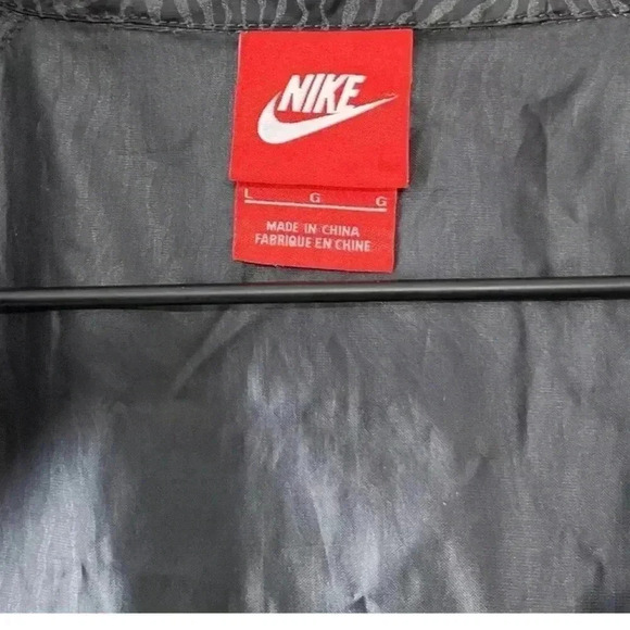 Nike Jacket Zebra Print Large Black Windrunner Blacklight Flash Hoodie Full Zip - Picture 6 of 8